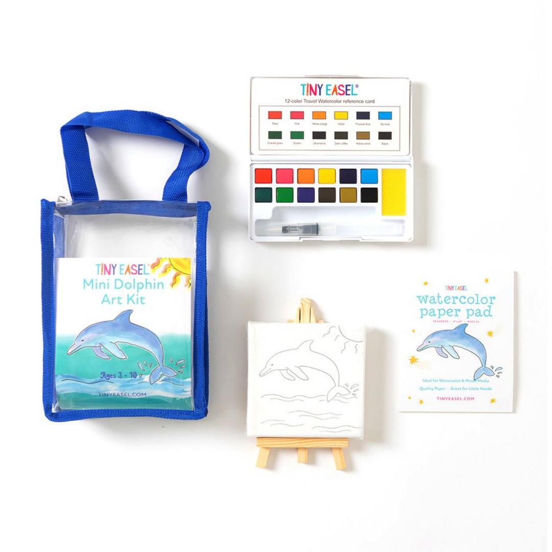 Mini Dolphin Art Kit front