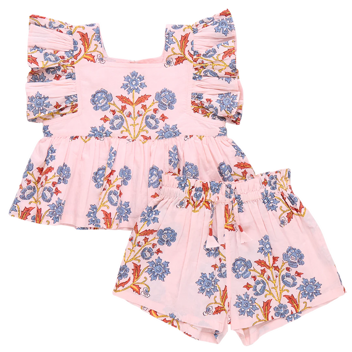 Elsie 2-Piece Set - Pink Provence Floral front