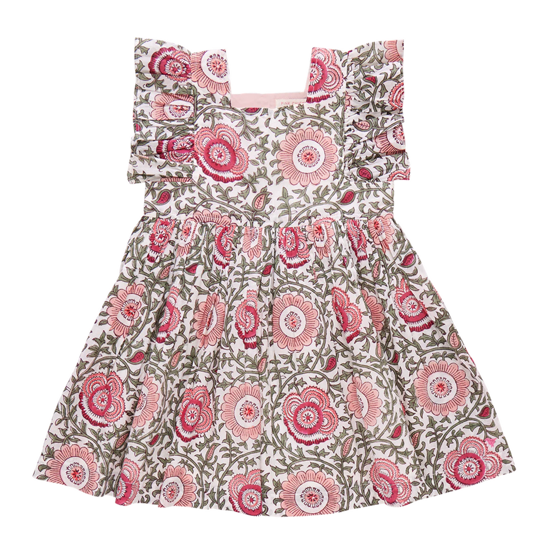 Elsie Dress - Pink Lisbon Floral front