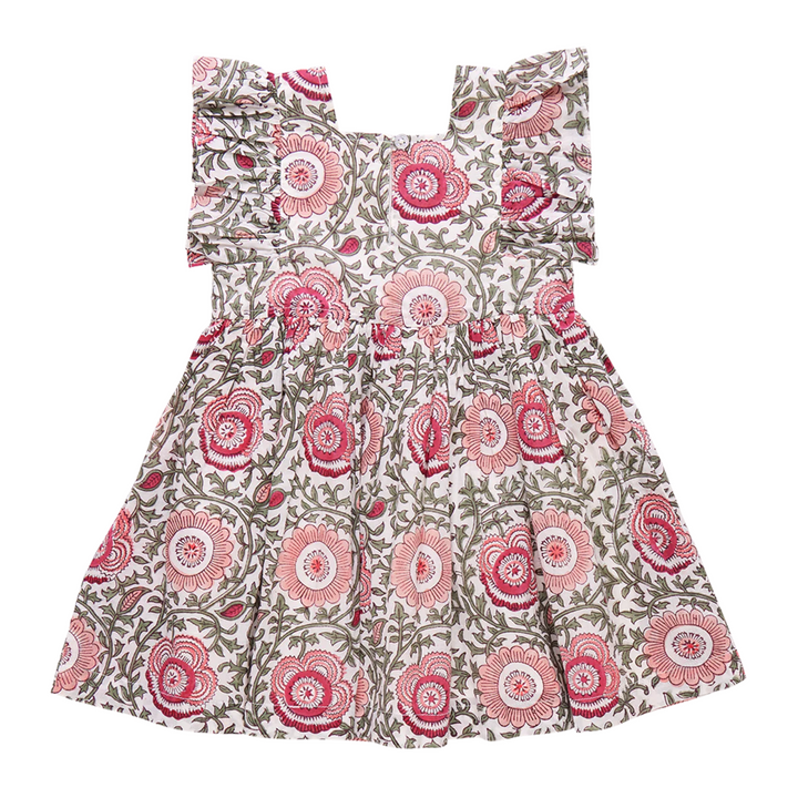 Elsie Dress - Pink Lisbon Floral back