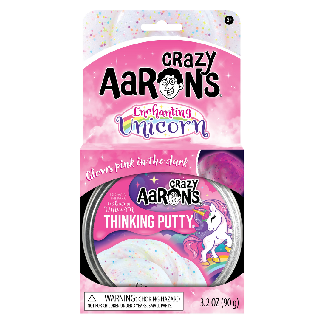 Enchanting Unicorn Glowbright Thinking Putty Tin front