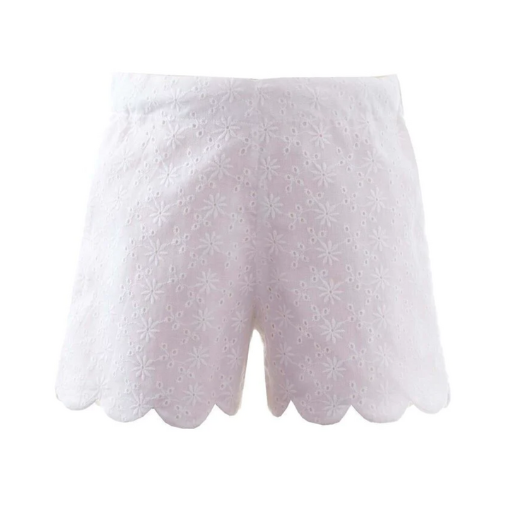 Eyelet Scalloped Shorts front