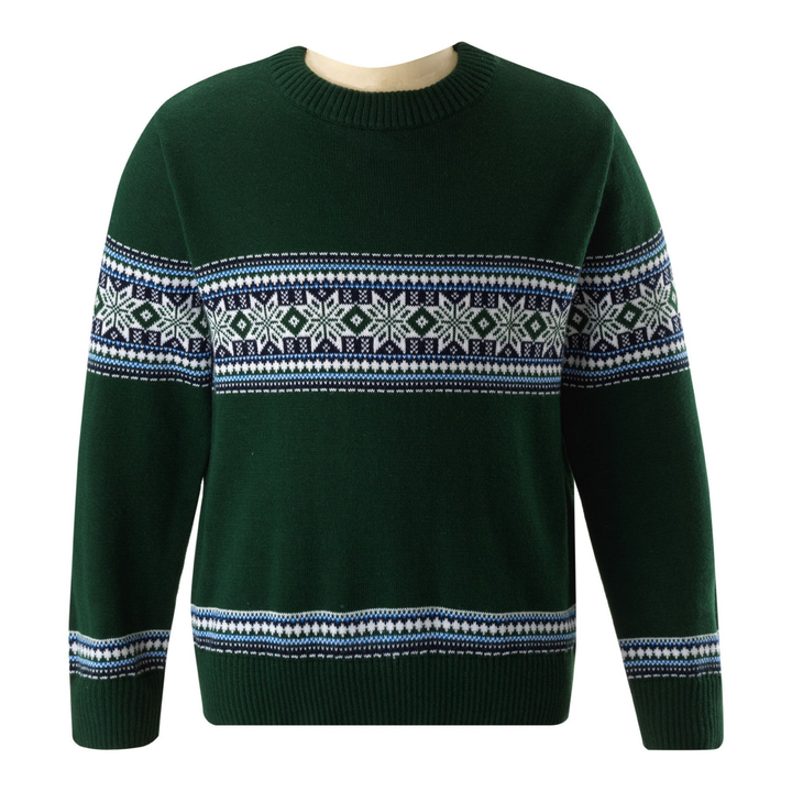 Fairisle Sweater in Green front