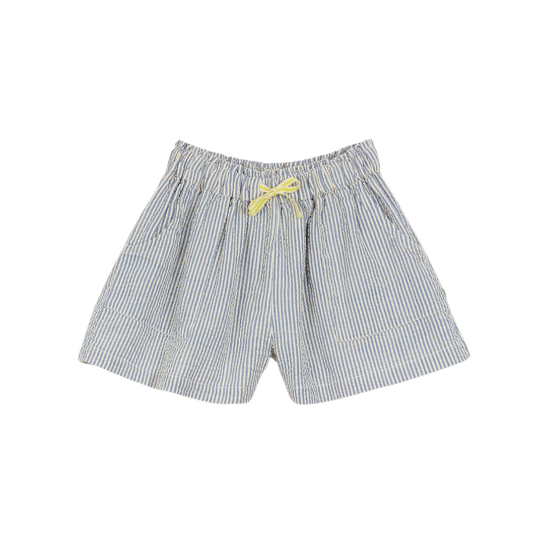 Shorts in Blue Mini Stripe front