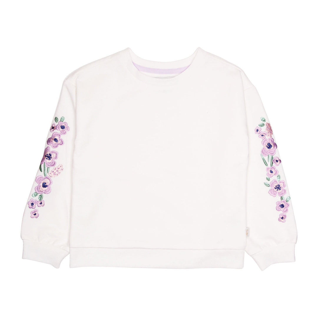 Frankie Sweatshirt with Lavender Flowers