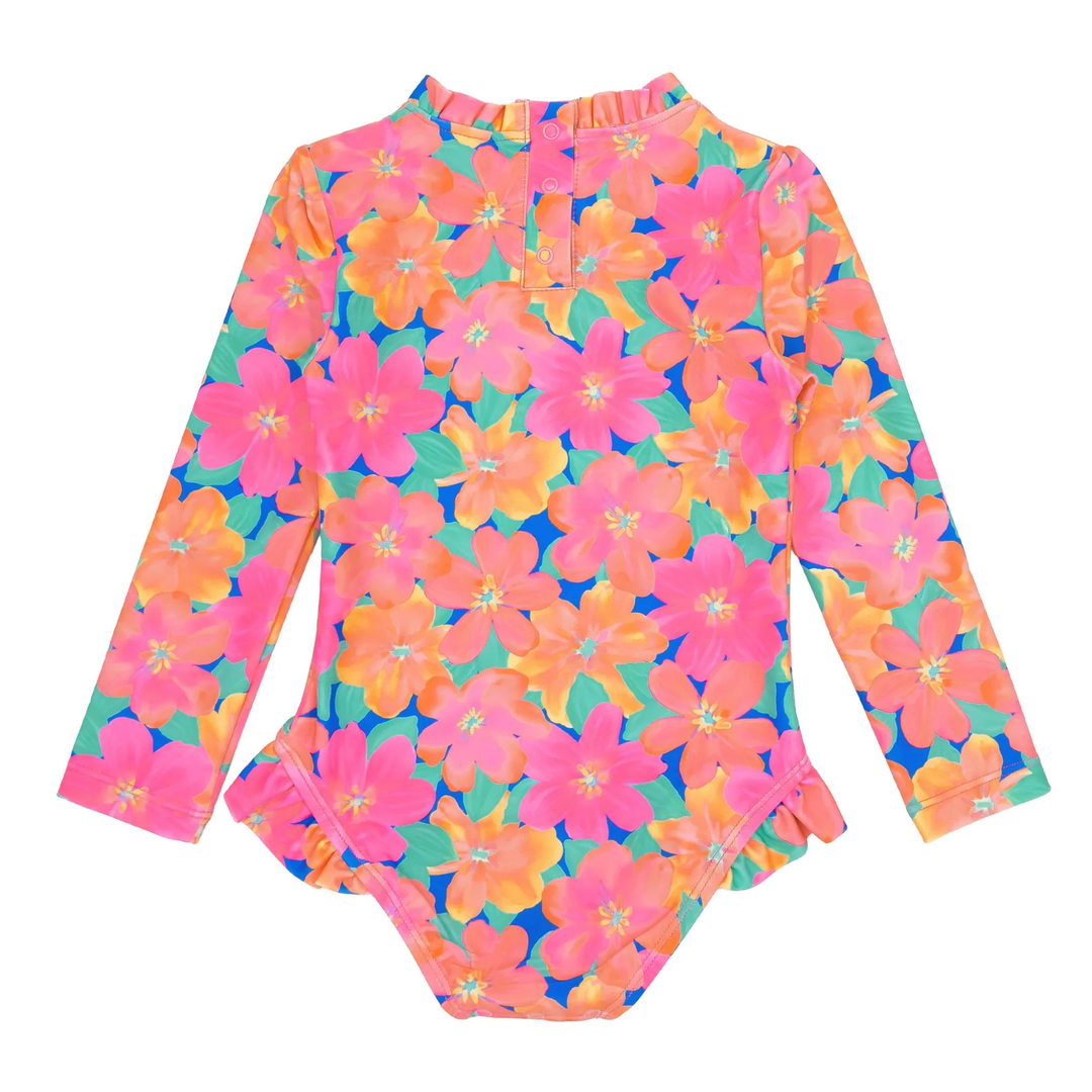 Frill Chaser Baby Surf Suit in Pink Carnation back