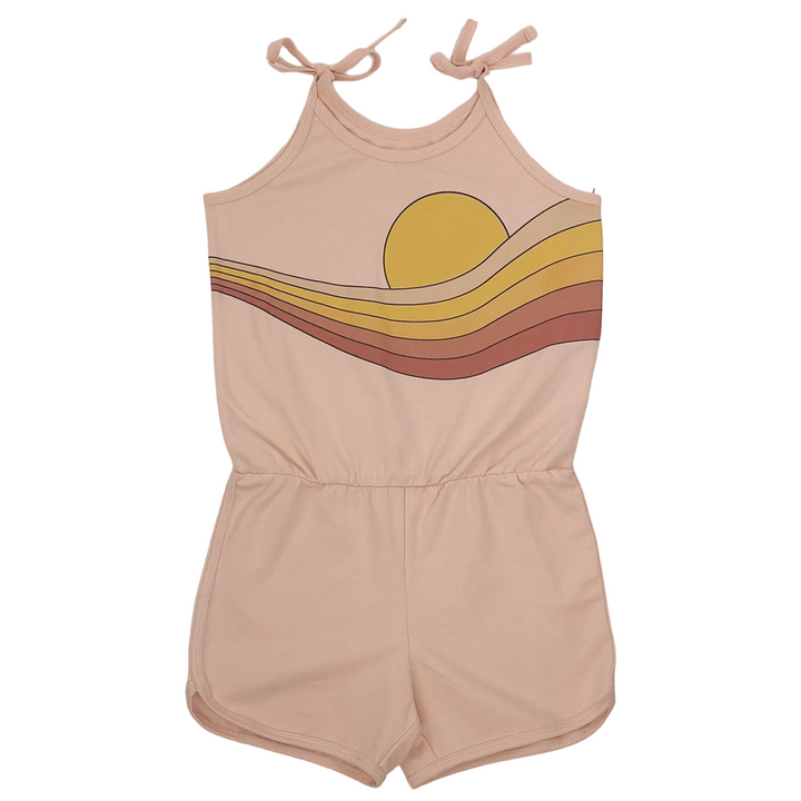 Golden Era Romper in Faded Pink