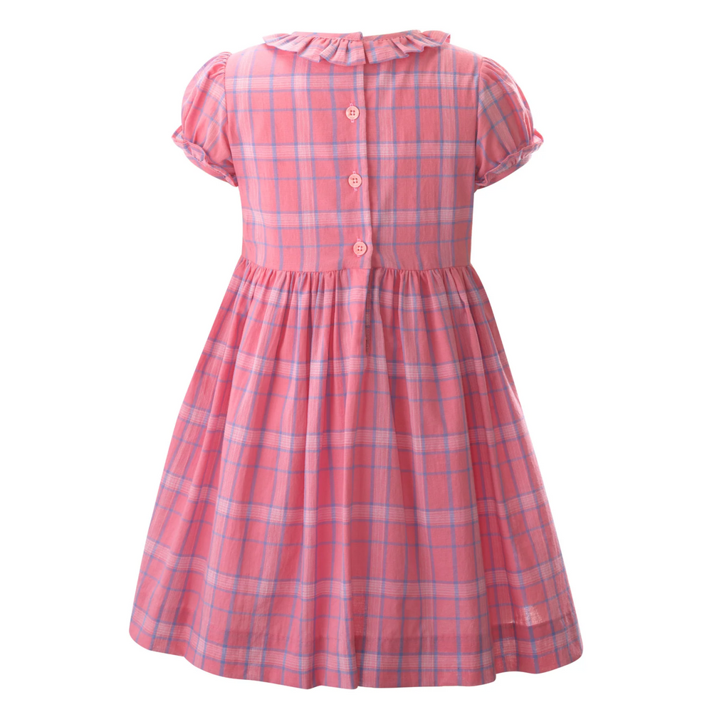 Gift Smocked Dress in Pink back