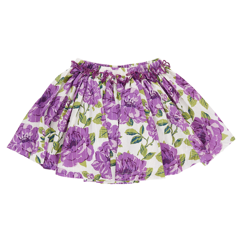 Gianna Skirt - Purple Peonies back