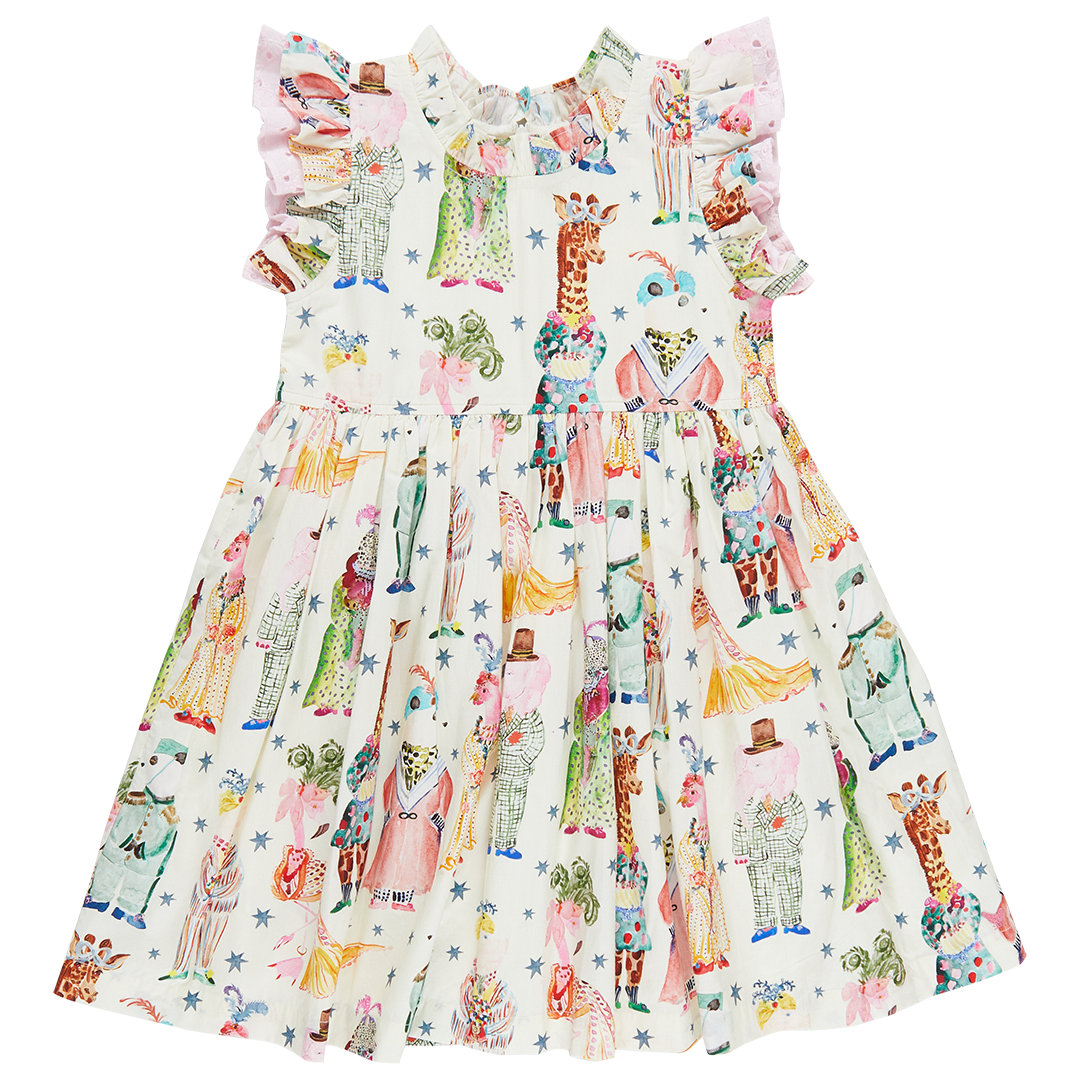 Leila Dress - Circus Animals front