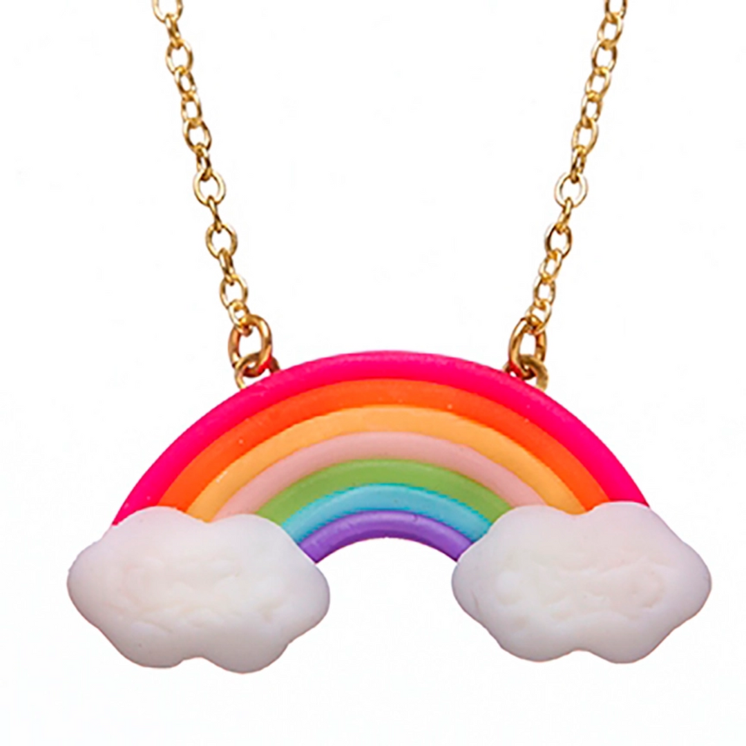 Rainbow and Cloud Necklace front