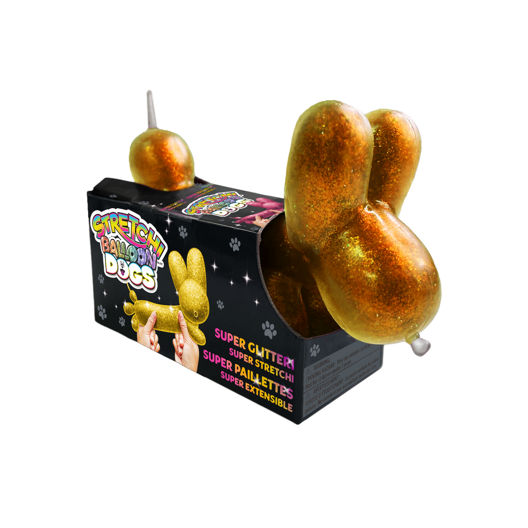 Glitter Balloon Dog gold