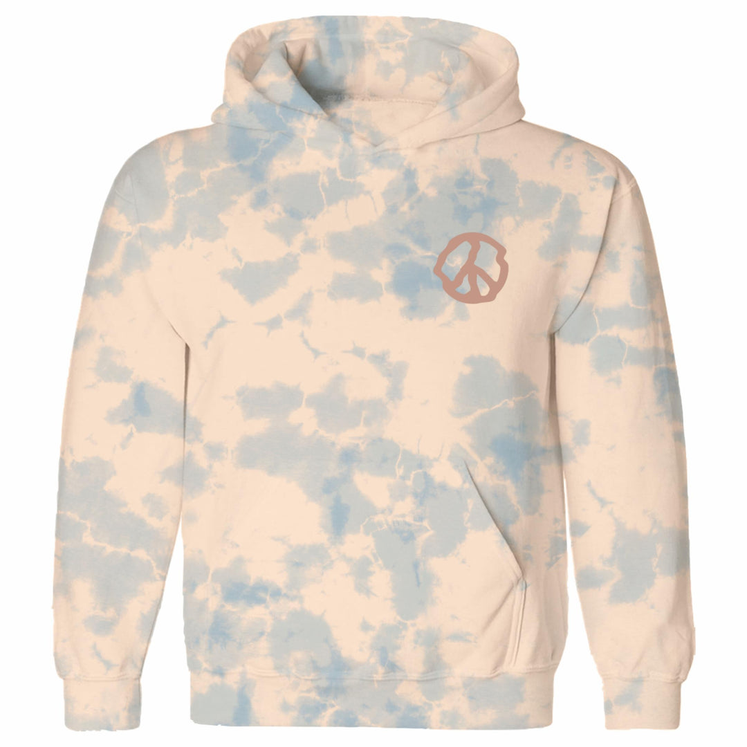 Head In The Clouds Hoodie in Faded Pink and Denim front