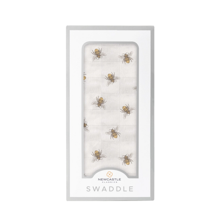 Honey Bee Bamboo Swaddle front