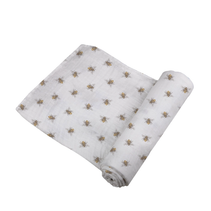 Honey Bee Bamboo Swaddle details