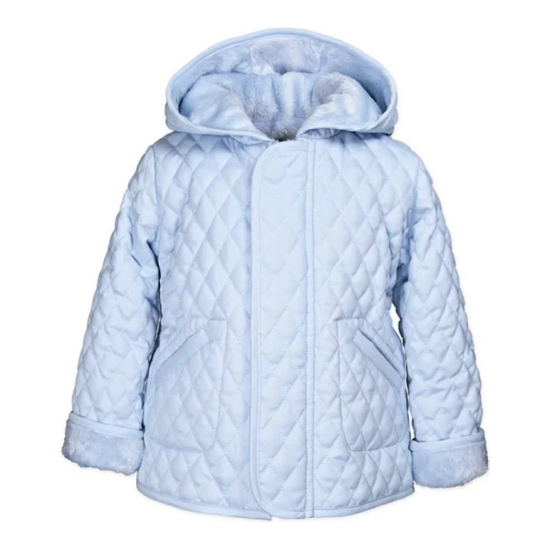 Hooded Barn Jacket in Light Blue front