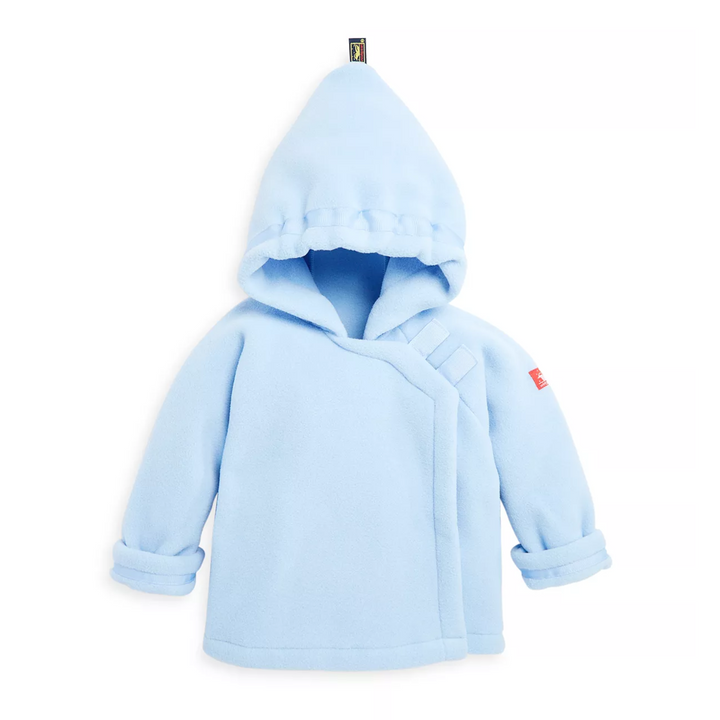 Hooded Fleece Jacket in Light Blue front