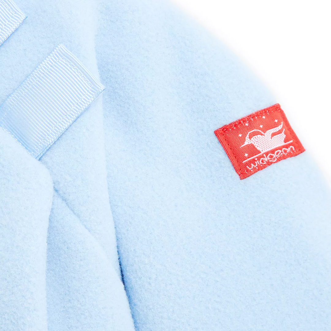 Hooded Fleece Jacket in Light Blue detail