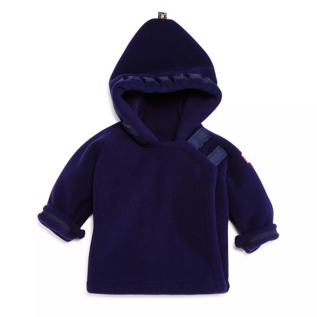 Hooded Fleece Jacket in Navy front