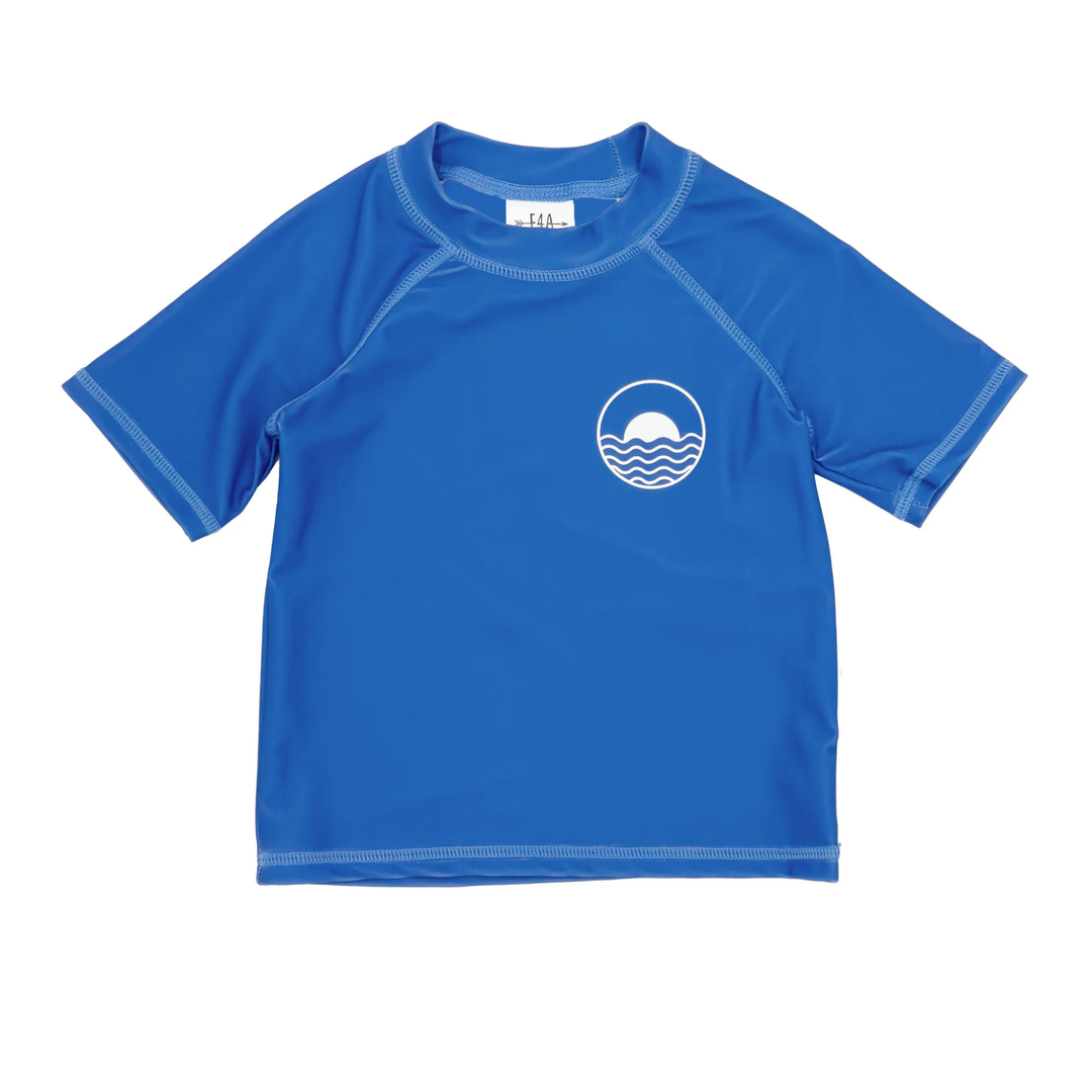 Icon Baby Short Sleeve Rashguard in Marina Blue front