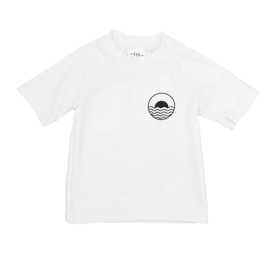 Icon Baby Short Sleeve Rashguard in White front