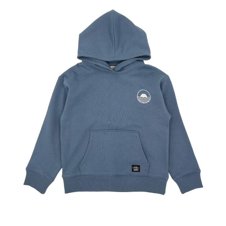 Icon Fleece Pullover Hoodie in Slate Blue front