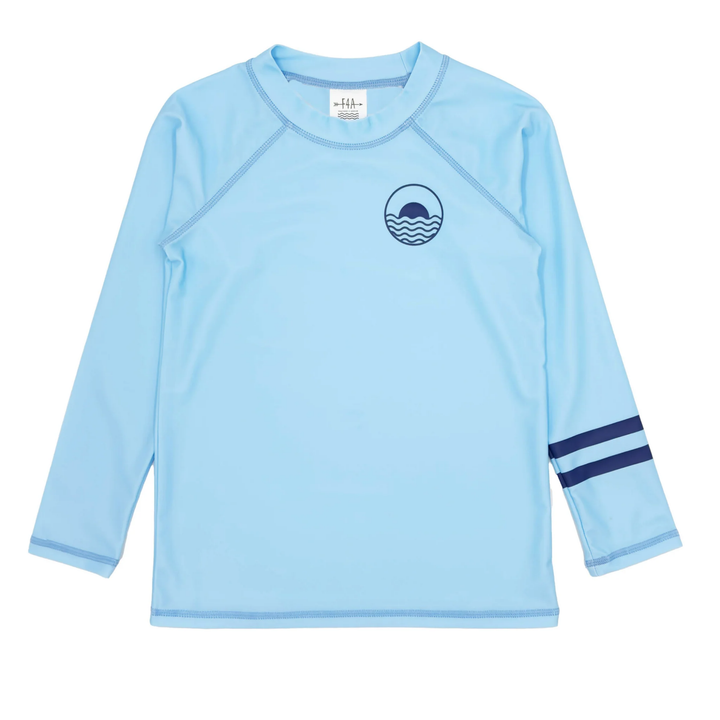 Icon Long Sleeve Rashguard in Crystal Blue front