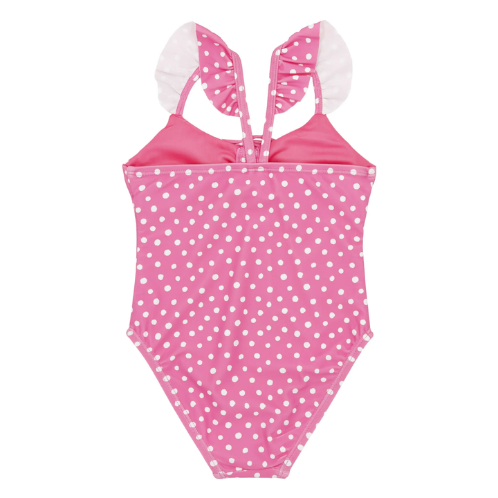 In a Cinch Baby One Piece Swimsuit in Pink Carnation back