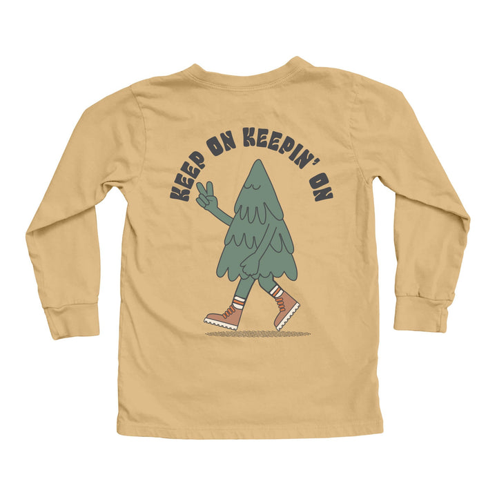 Keep On Long Sleeve Tee in Vintage Gold back