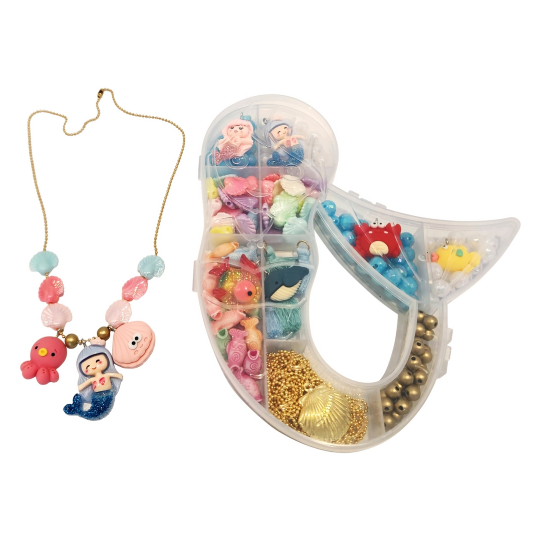 Magical Mermaid Necklace and Jewelry DIY Kit inside