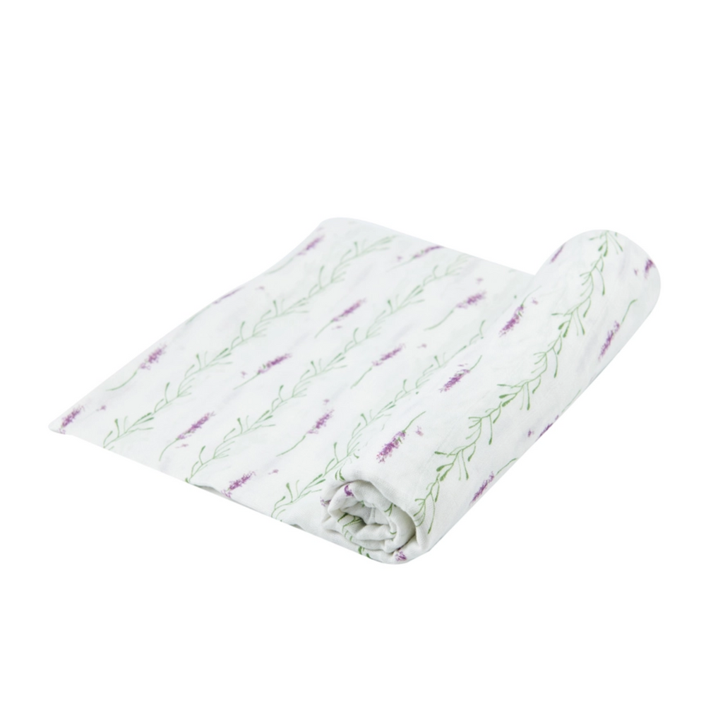 Lavender Stem Swaddle details