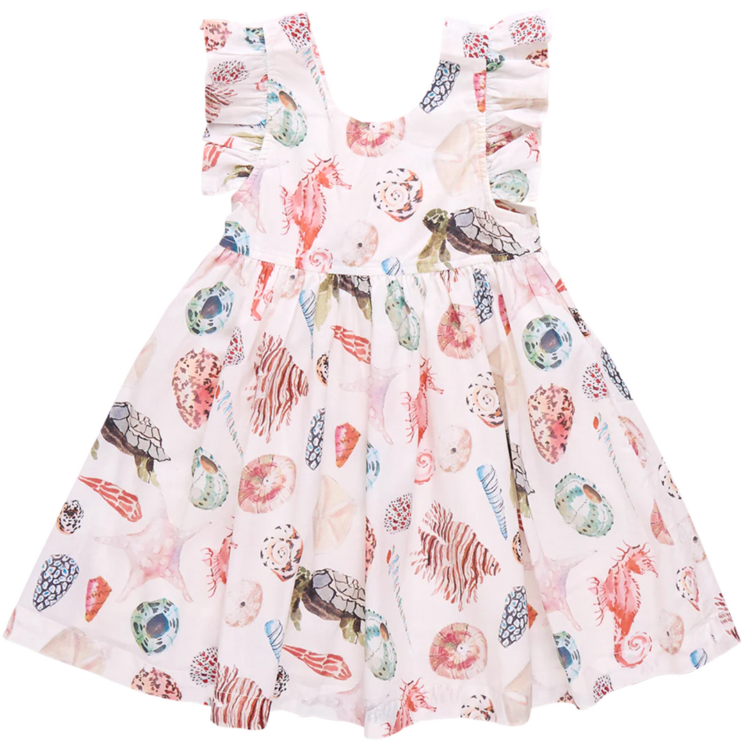 Liv Dress - Watercolor Shells front