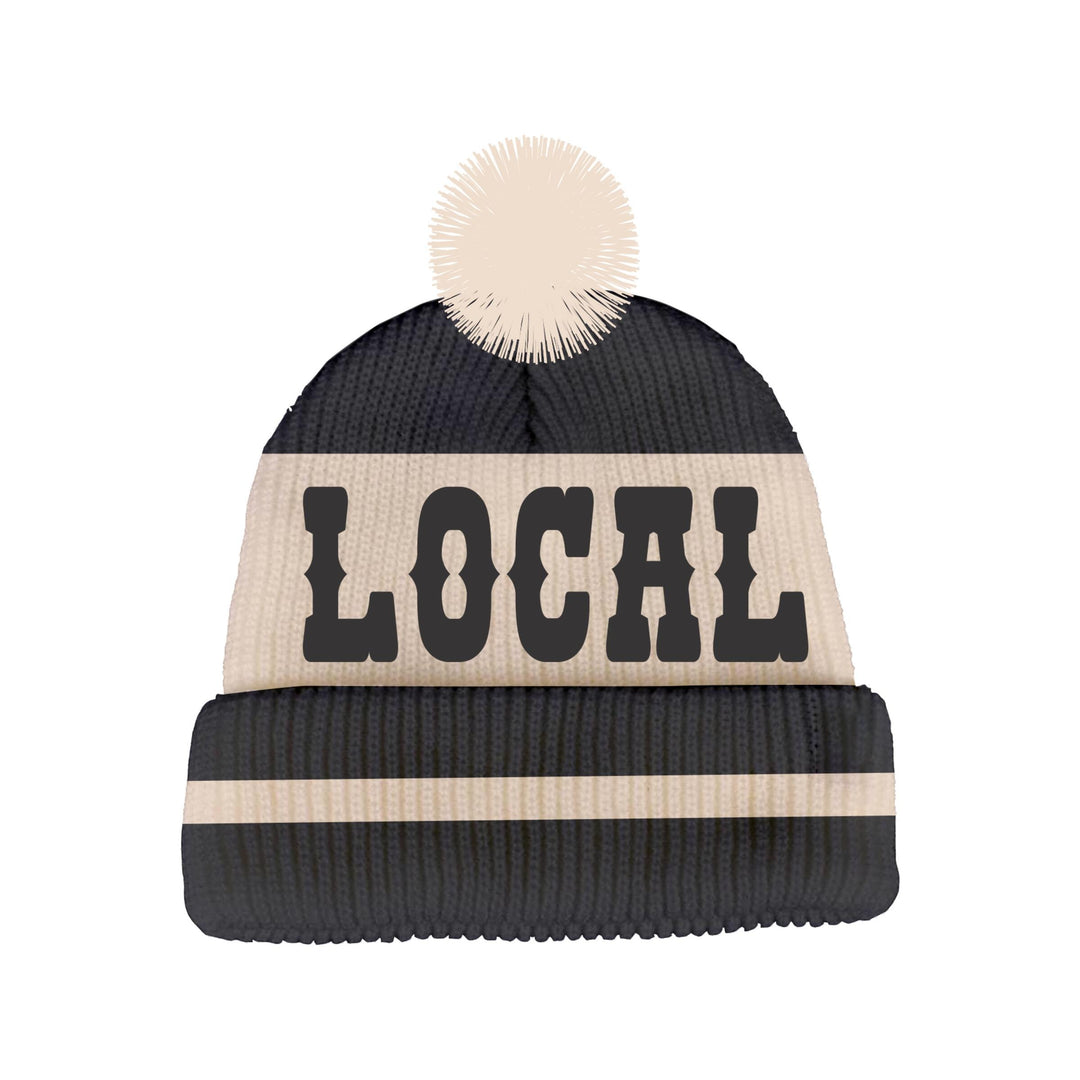 Local Beanie in Natural and Black front