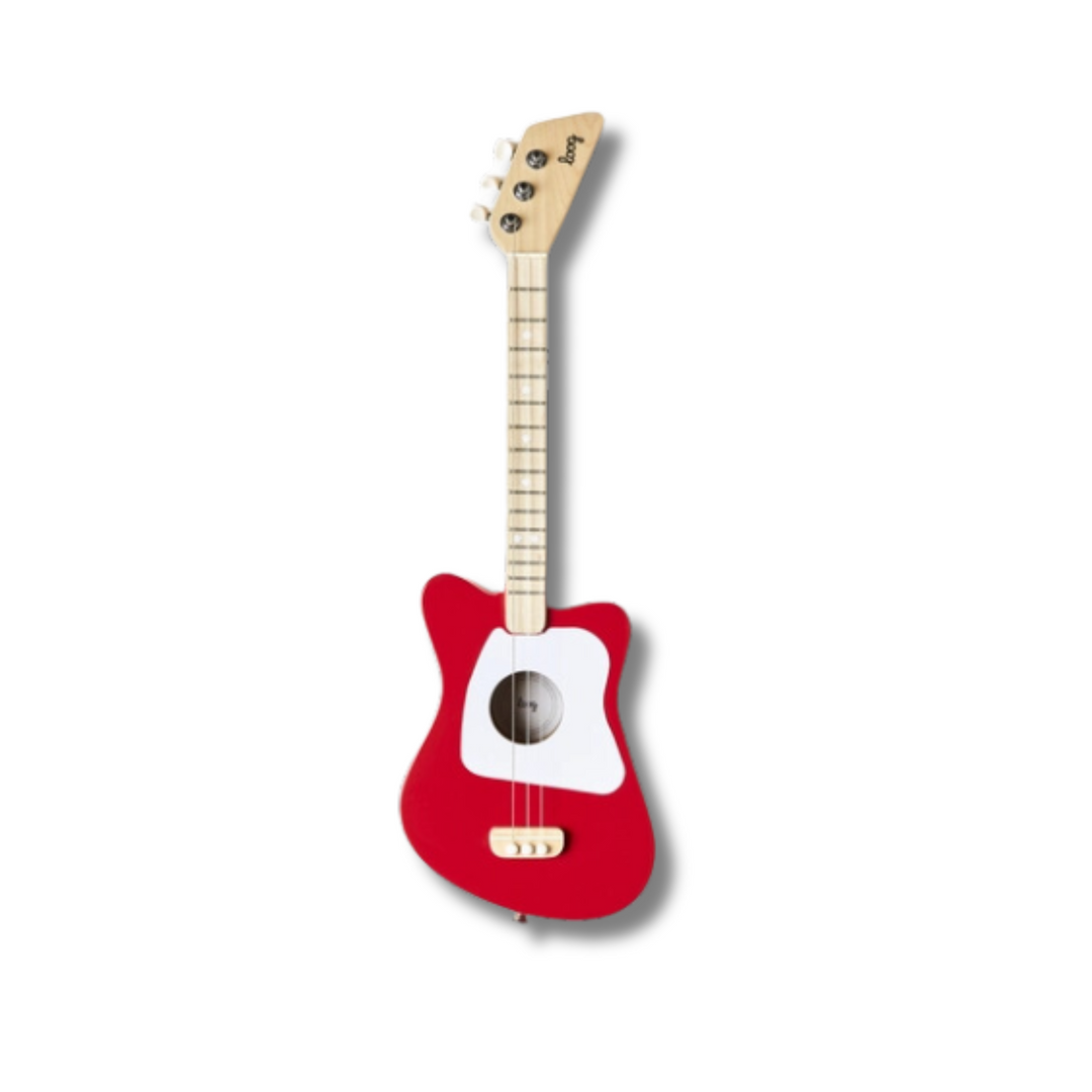 Mini Acoustic Guitar in Red front