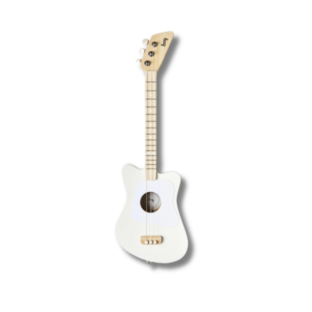 Mini Acoustic Guitar in White front