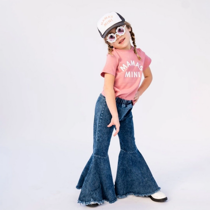 a girl wearing Mama's Mini Trucker Hat