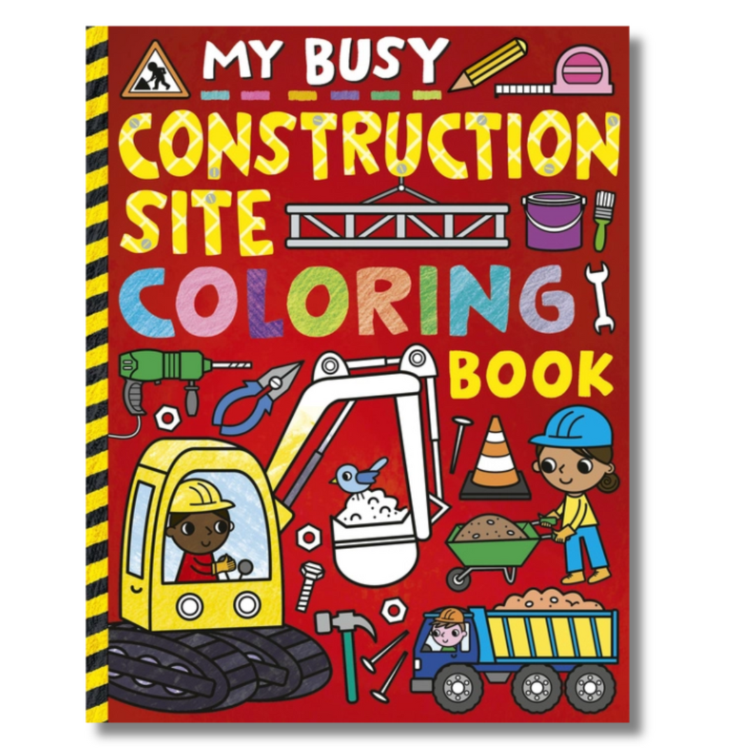 My Busy Construction Coloring Book front