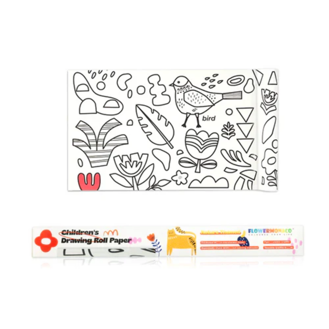 Nature Themed Drawing Roll Paper front