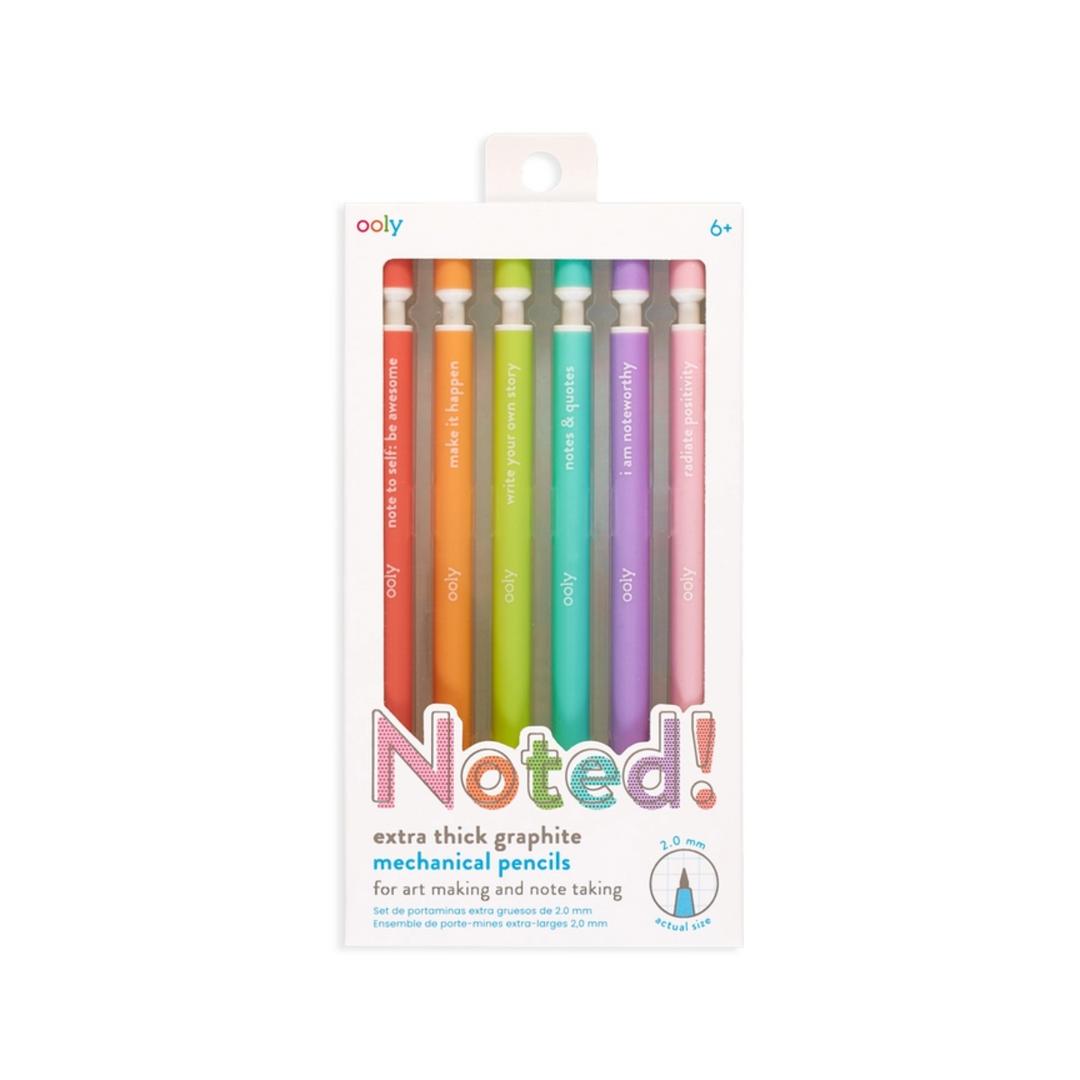 Noted! Graphite Mechanical Pencils - Set of 6 front