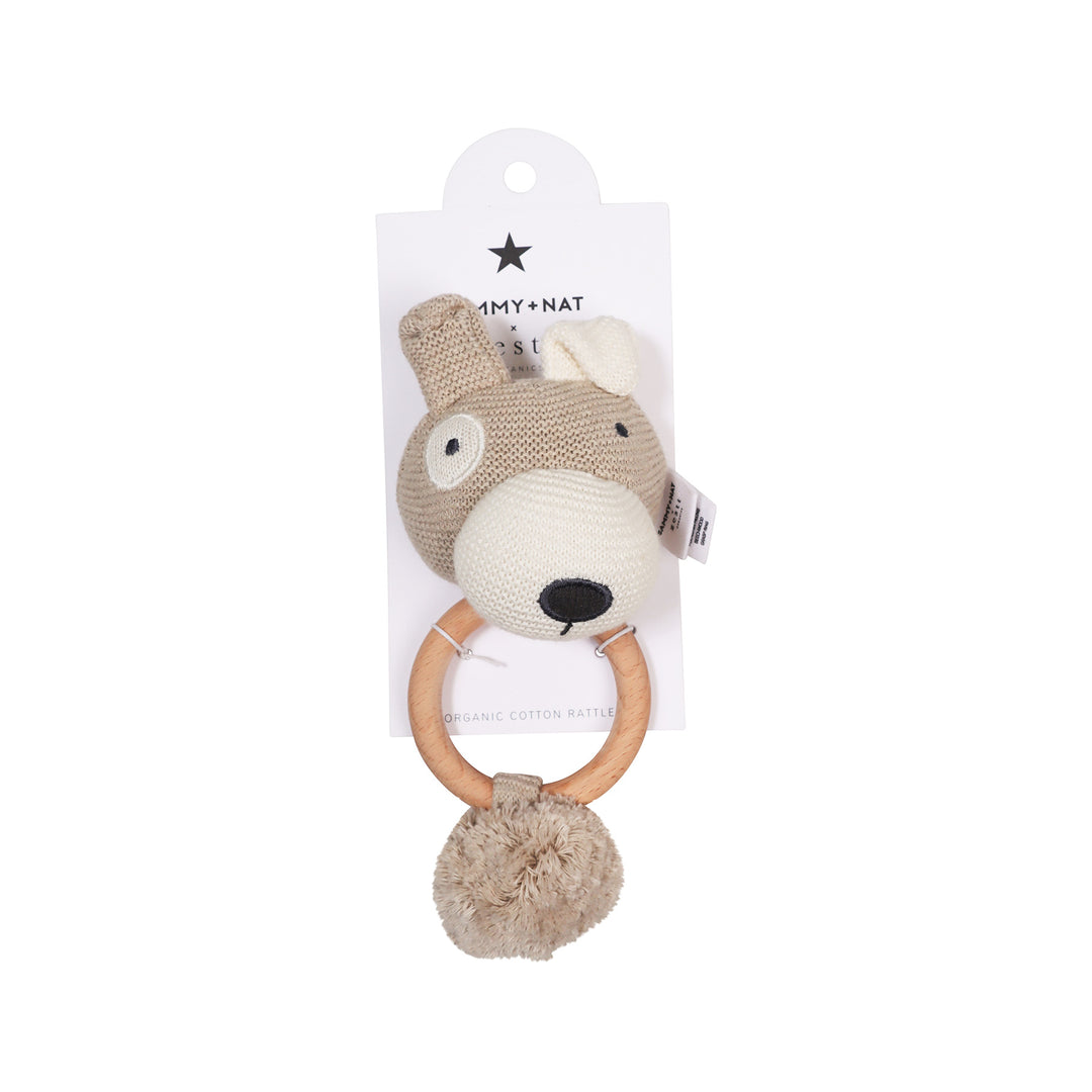 Organic Dog Rattle in Oatmeal