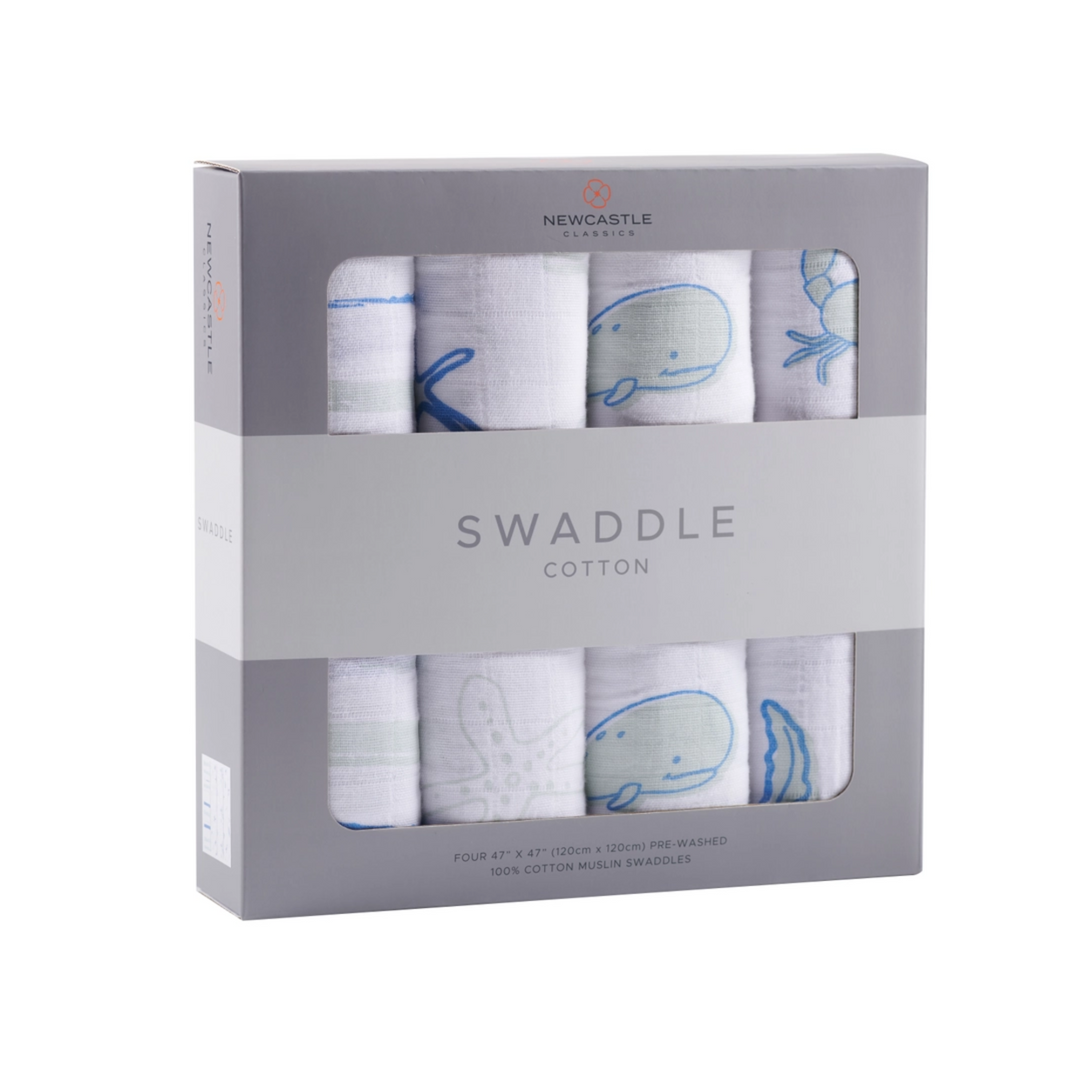 Ocean Friends Swaddle 4-Pack 2