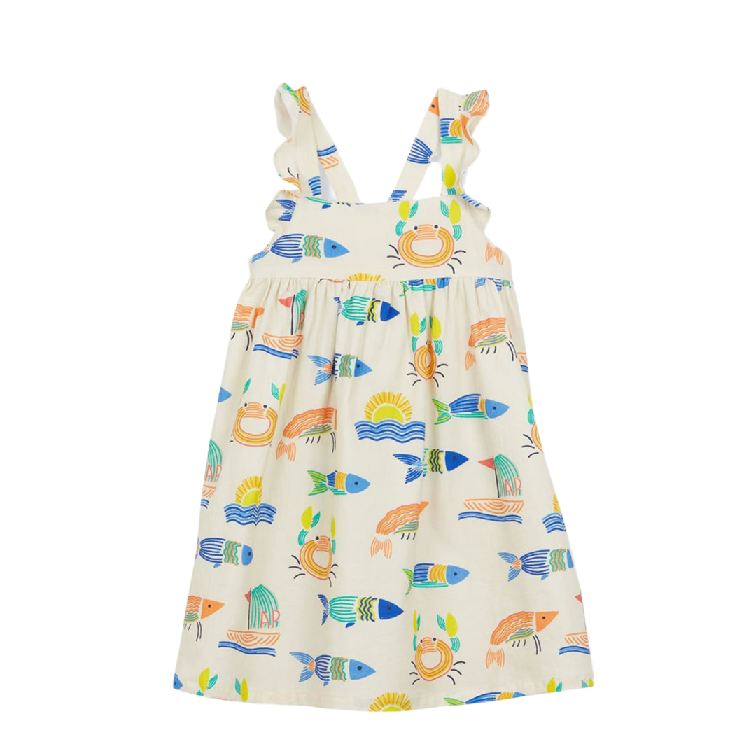 Ocean Pattern Dress front