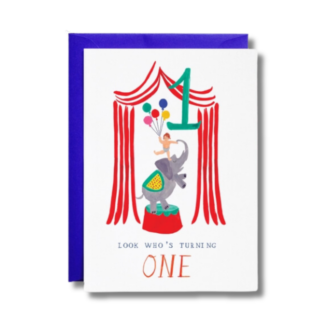 One Ellie Elephant Card front