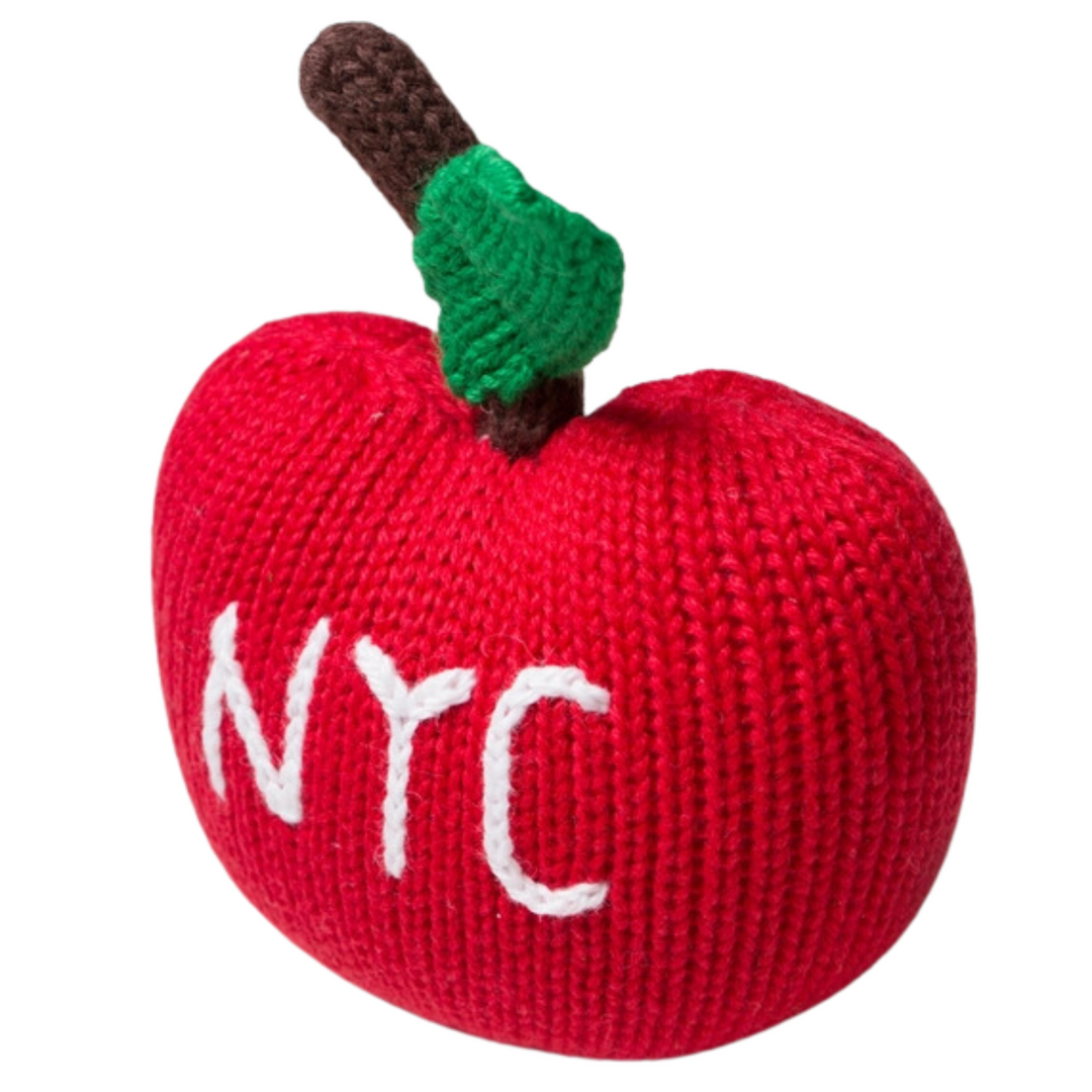 Organic Big Apple Rattle Toy