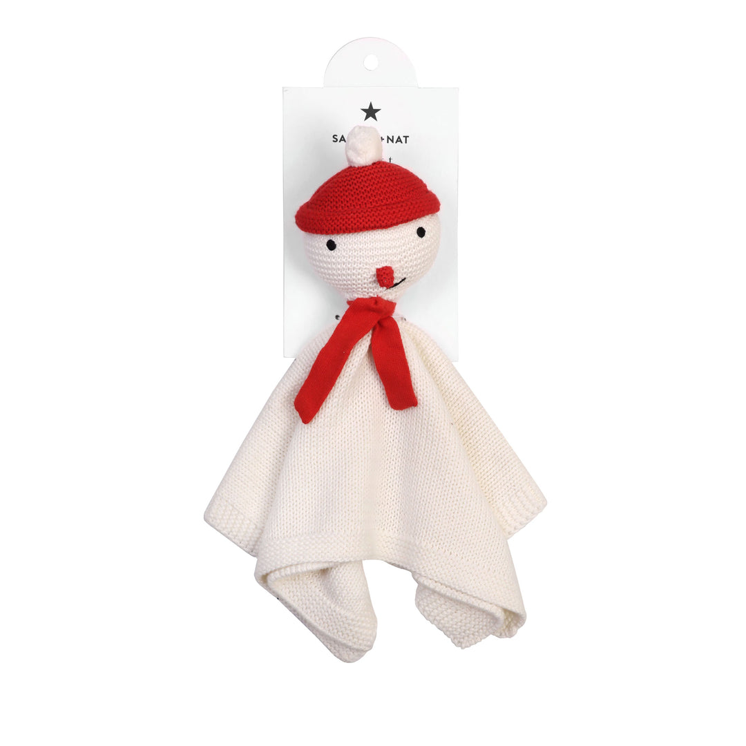 Organic Snowman Lovey in White