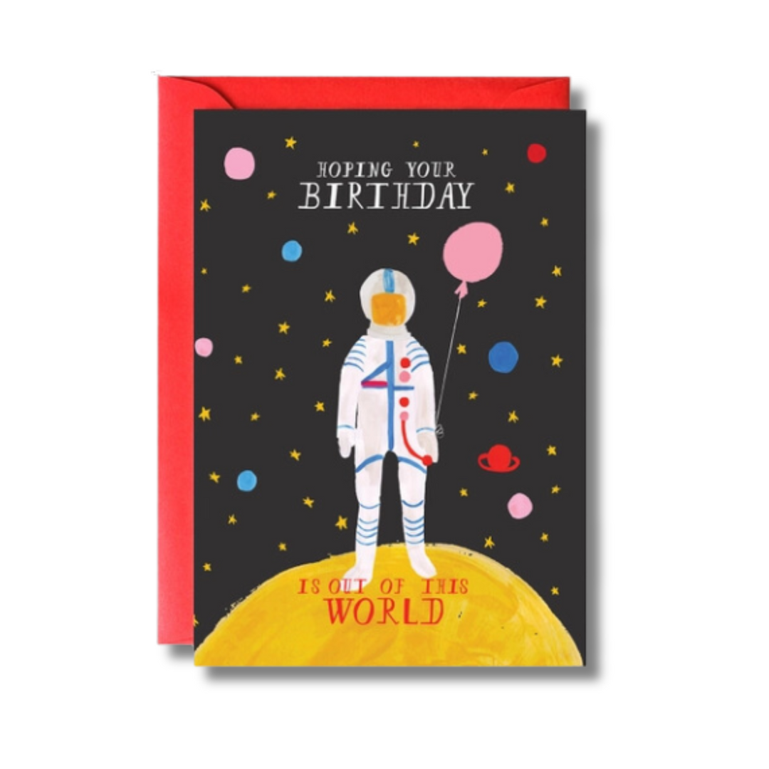 Out of this World Birthday Card front