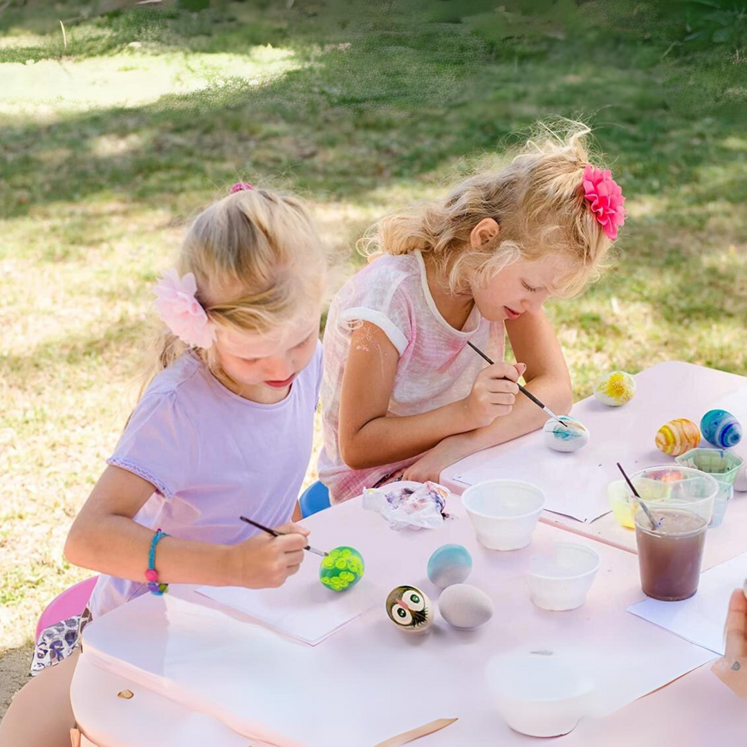 Paint 'N Play Squishy Egg 2 girls painting eggs