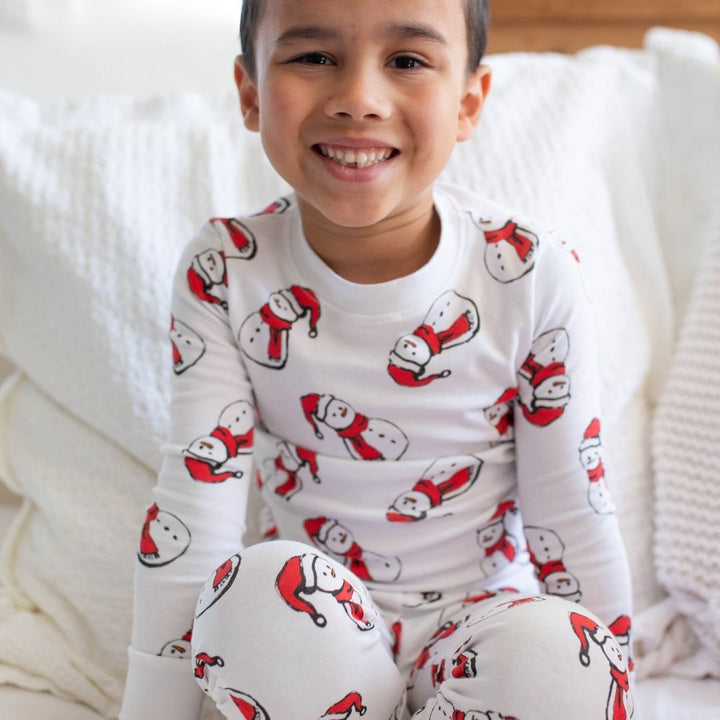 kids snowman pajamas