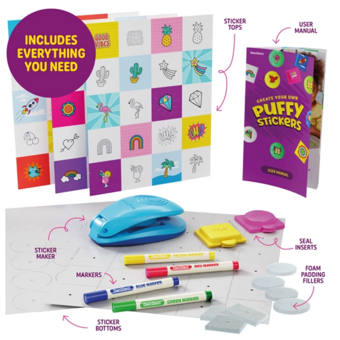 Puffy Sticker Maker Kit inside