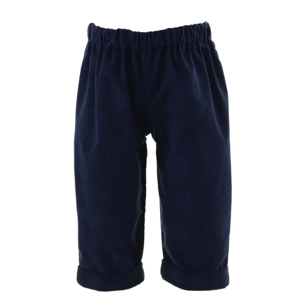 Pull-on Babycord Trousers in Navy back